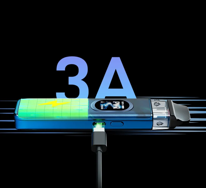 Vaporesso XROS 6 3A USB-C fast charging feature