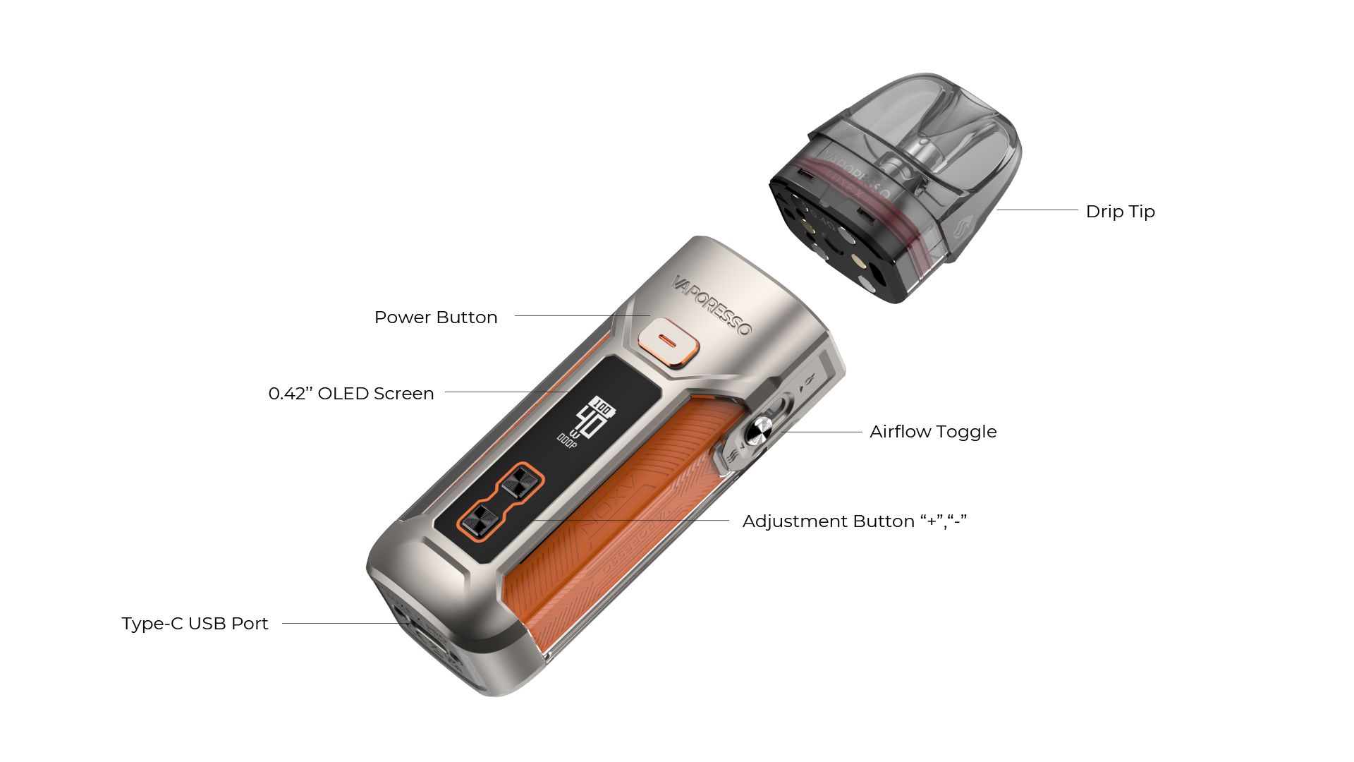 Vaporesso Luxe X Pro 40W Pod Mod 15 Vaporesso Luxe X Pro 40W Pod Mod