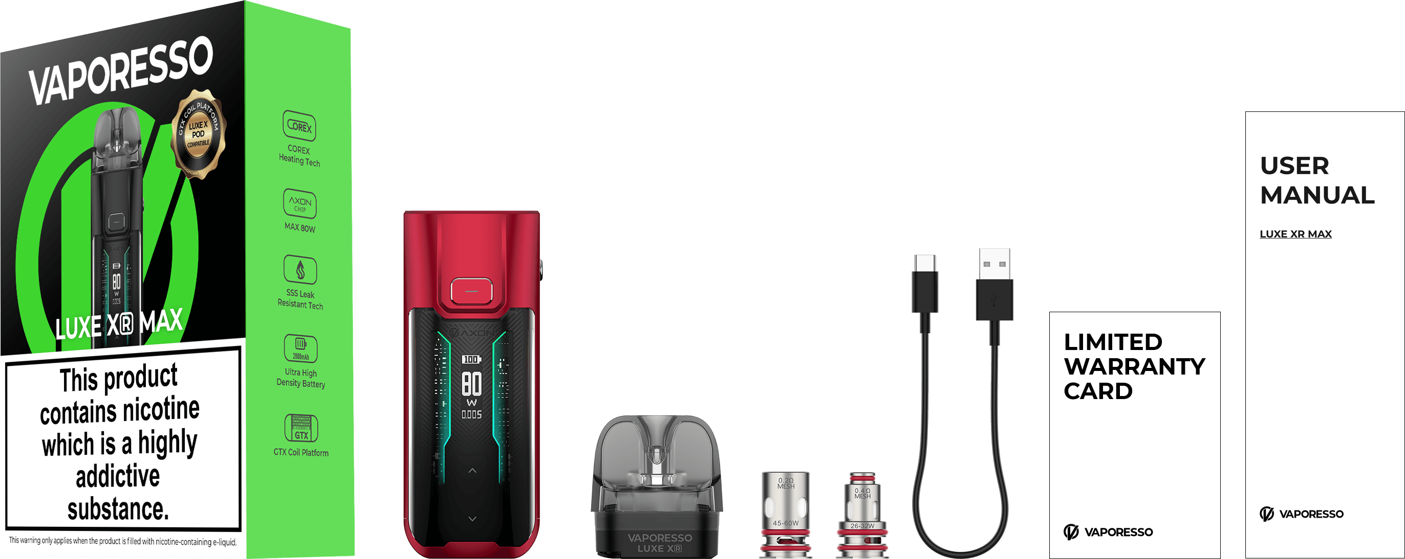 VAPORESSO LUXE XR MAX 80W POD MOD