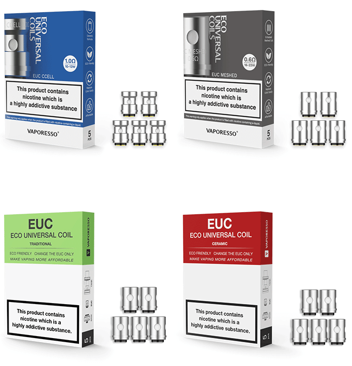 Vaporesso Euc Mini Euc Universal Replacement Coils Free Shipping Eliquidstop