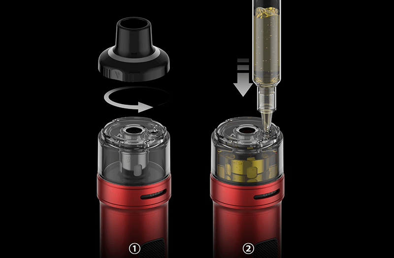 Cigusto kit GTX Go 80 Vaporesso remplissage de la cartouche